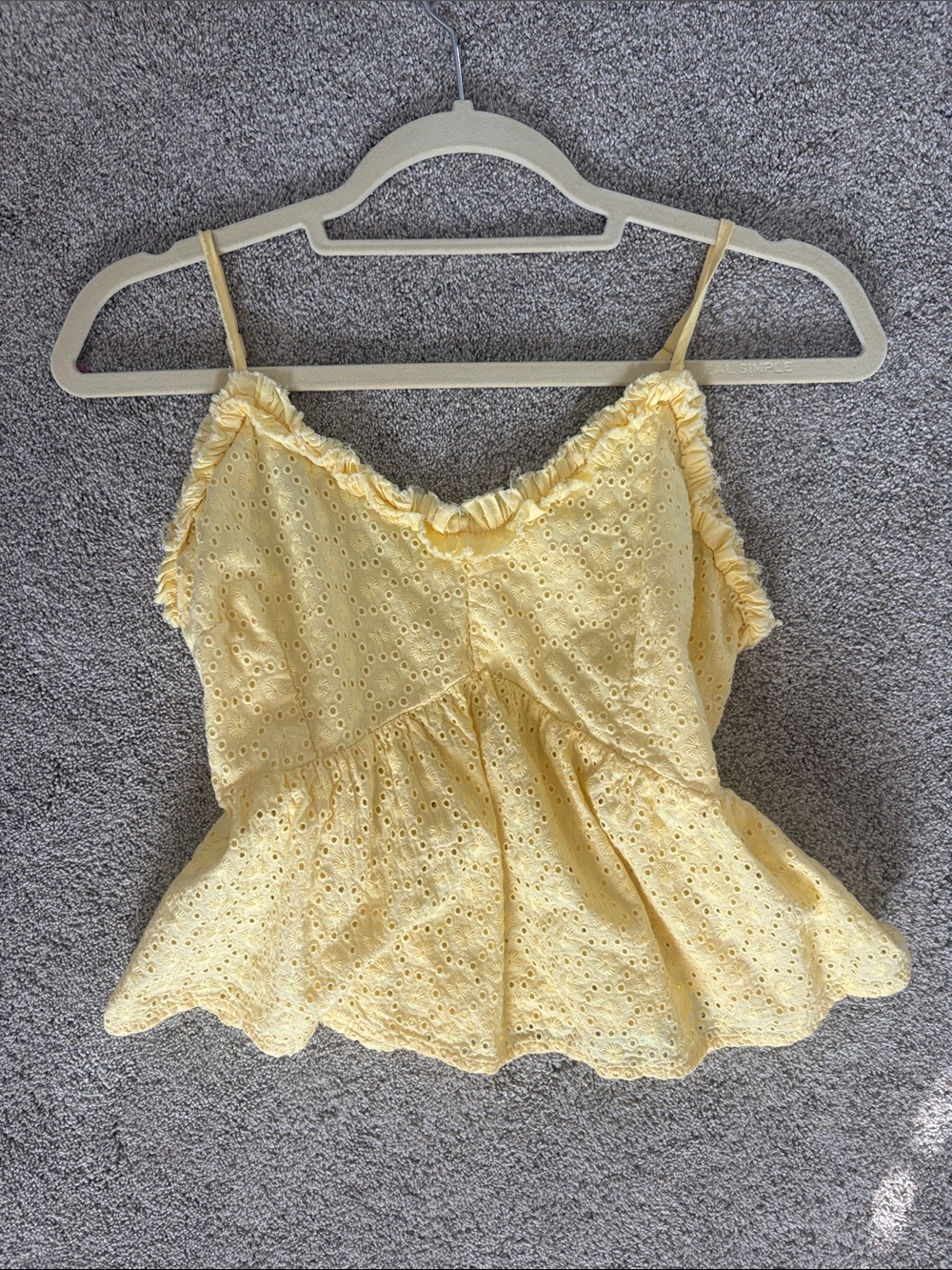 Japna Yellow Ruffle Cami Top - Picture 4 of 4